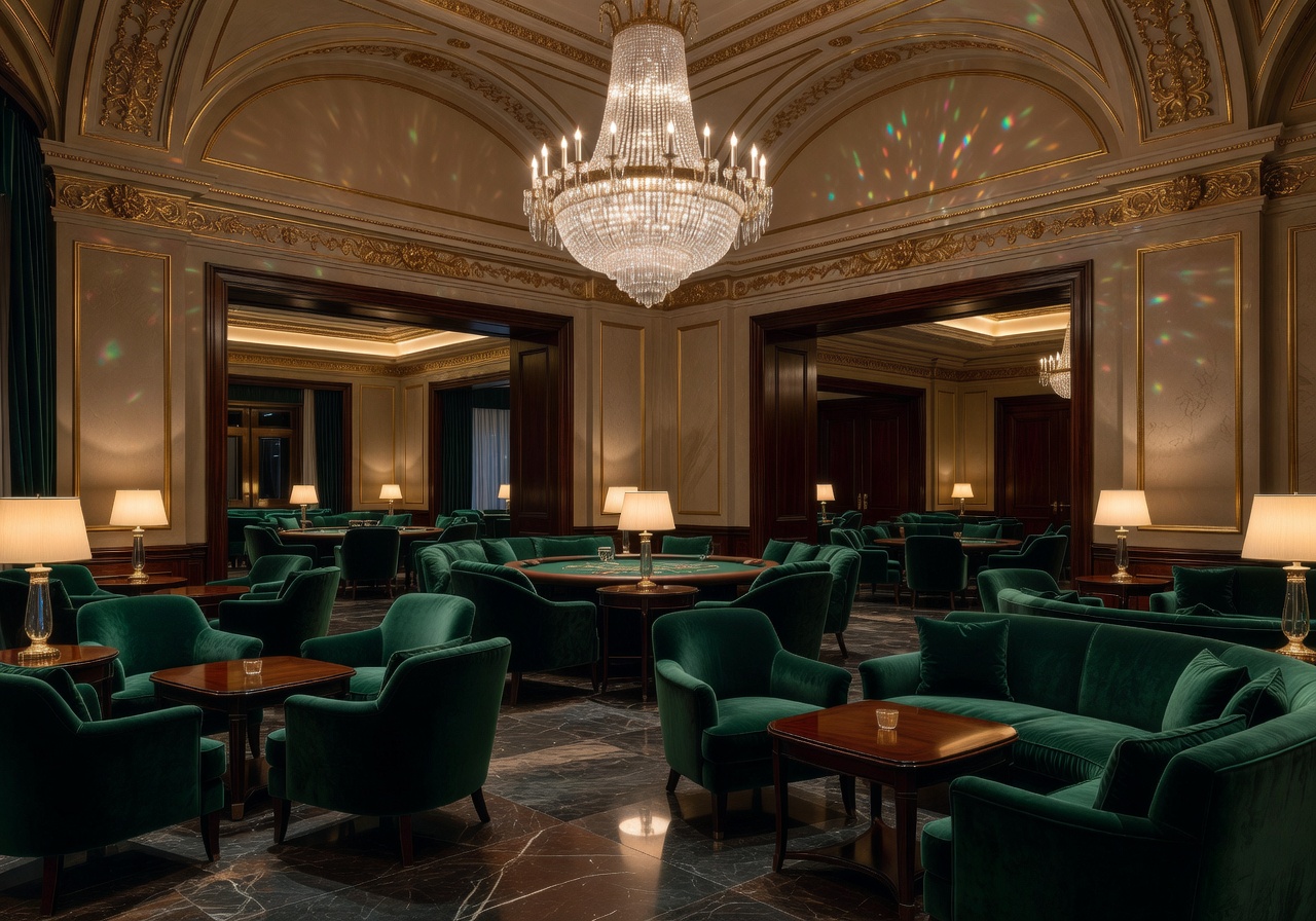 Elegant Casino Lounge Inside Hotel